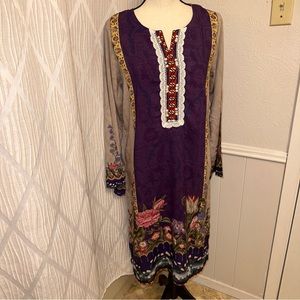 Pakistani Indian Beautiful Shirt.Brand Cross Stitch.Brand New With Tag.
